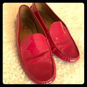 Tods patent leather pink